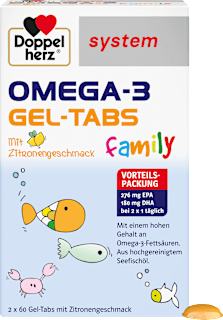 Doppelherz system Omega-3 family Zitronengeschmack  120 St Doppelherz