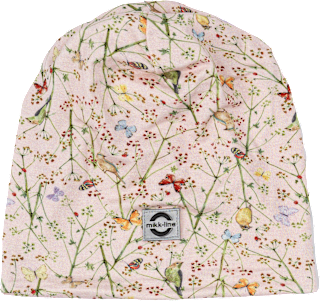 Mütze mit Schmetterling-Muster, beige, Gr. 122/128 Mikk-Line