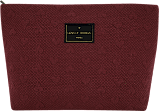 Kulturbeutel bordeaux gesteppt Herzen Soapland