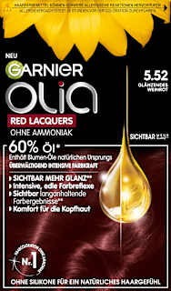 Dauerhafte Haarfarbe Red Lacquers Nr. 5.52 Glassy Merlot GARNIER olia