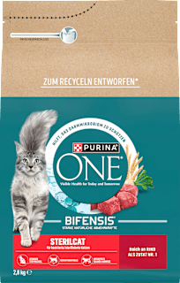 Trockenfutter Katze mit Rind & Weizen, Sterilcat, Adult PURINA ONE