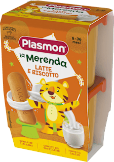 Merenda latte e biscotto Plasmon