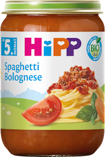 Menü Spaghetti Bolognese nach dem ab 5. Monat HiPP