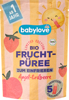Früchte Püree Apfel-Erdbeere zum Einfrieren ab 1 Jahr babylove