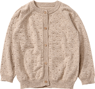 Strickjacke mit Noppen, beige, Gr. 74 ALANA