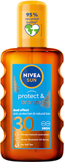 Olje za zaščito pred soncem za hitrejšo porjavitev Protect & Bronze, ZF 30 NIVEA SUN