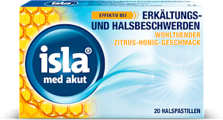 isla med akut Zitrus-Honig Halspastillen isla