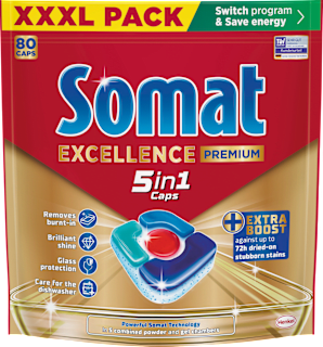 Kapsuly do umývačky riadu Excellence Premium 5in1 Somat