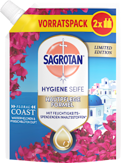 Flüssigseife Floral Coast Wassermelonen & Pfirsichblüten Duft, Nachfüllpack Sagrotan