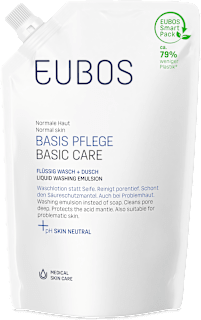 EUBOS Basis Pflege Flüssig Wasch + Dusch, normale Haut, Nachfüllbeutel  EUBOS