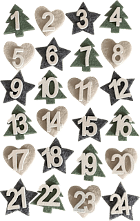 Adventskalenderzahlen aus Filz Dekorieren & Einrichten