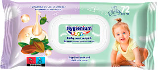 Șervețele umede cu ulei jojoba&vit E Hygienium BABY