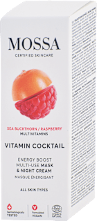 Multifunkčná pleťová maska a nočný krém Vitamin Coctail Energy Boost Sea Buckthorn / Raspberry Mossa