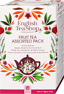 Bio gyümölcsös tea válogatás, 20 filter English Tea Shop