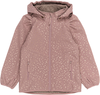Softshelljacke mit Herz-Muster, mauve, Gr.  98/104 Mikk-Line