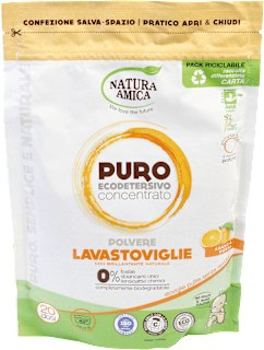 Polvere lavastoviglie con brillantante naturale Natura Amica
