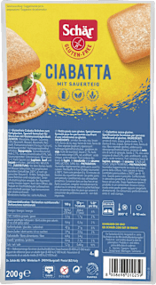 Aufbackbrötchen, Ciabatta (4 Stück), glutenfrei Schär