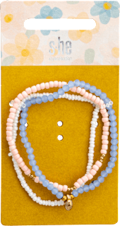 Perlenarmband-Set in Pastellfarben SHE