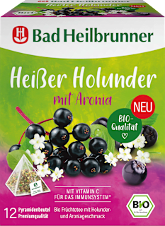Früchtetee, Heißer Holunder mit Aronia (12 Beutel) Bad Heilbrunner