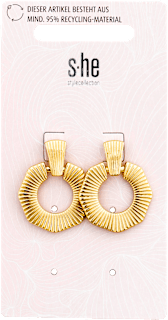 Creolen Ohrstecker gold mit Struktur  s-he stylecollection