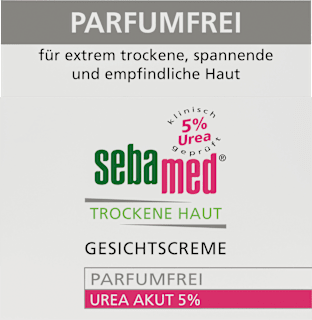 Gesichtscreme trockene Haut Urea Akut parfumfrei sebamed