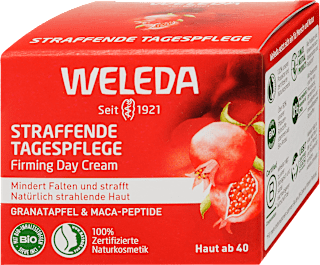 Bőrfeszesítő nappali arckrém gránátalmával és maca peptidekkel WELEDA