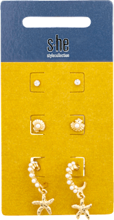 Ohrstecker-Set gold mit Seestern Anhänger s-he stylecollection