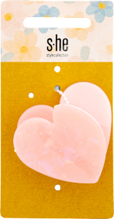 Haarklammer rosa Herzform s-he stylecollection