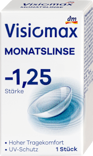 kontaktní čočky měsíční -1,25 DP visiomax