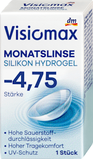 Mesačné kontaktné šošovky silikón, dioptria -4,75 Visiomax