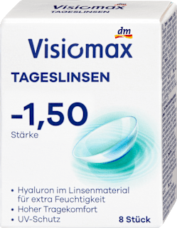kontaktní čočky denní -1,50 DP visiomax