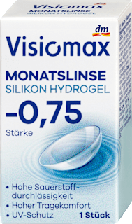 Soczewka kontaktowa miesięczna silikonowo-hydrożelowa -0,75 VISIOMAX