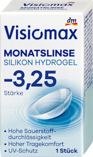 Mesečna silikonsko-hidrogelna kontaktna leča, dioptrija -3,25 visiomax