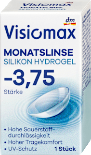 kontaktní čočky měsíční silikonové -3,75 DP visiomax