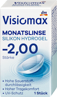 kontaktní čočky měsíční silikonové -2,00 DP visiomax