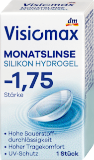 Soczewka kontaktowa miesięczna silikonowo-hydrożelowa -1,75 VISIOMAX