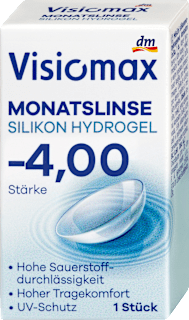 Mesečna silikonsko-hidrogelna kontaktna leča, dioptrija -4,00 visiomax