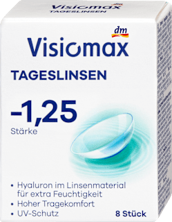 Tageslinsen Dioptrie -1,25 VISIOMAX