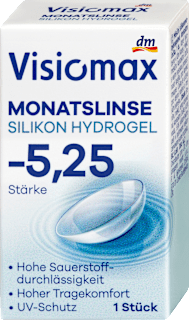 Mesečna silikonsko-hidrogelna kontaktna leča, dioptrija -5,25 Visiomax