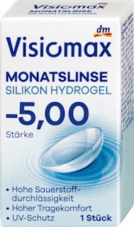 Mesečna silikonsko-hidrogelna kontaktna leča, dioptrija -5,00 Visiomax