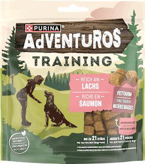 Hundeleckerli Adventouros Training reich an Lachs Purina Adventuros