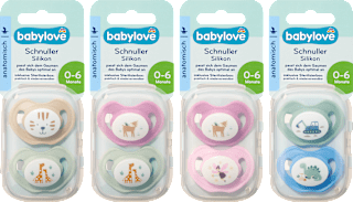 Succhietto anatomico in silicone, 0-6 mesi, assort. babylove