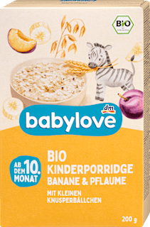 Porridge per bambini prugna e banana babylove