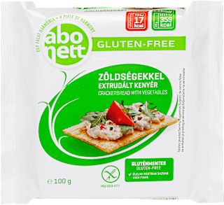 Zöldséges extrudált kenyér, gluténmentes Abonett