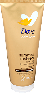 Önbarnító testápoló sötét bőrre, Derma Spa Summer Revived  Dove