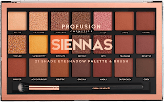 Profusion paleta de farduri Siennas PROFUSION COSMETICS