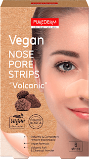 Plasturi pentru nas cu cenușă vulcanică si pudră de carbune PUREDERM