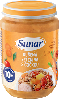 Príkrm dusená zelenina so šošovicou Sunar