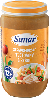 příkrm středomořské těstoviny s rybou 12m+ Sunar