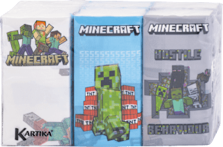 Detské hygienické vreckovky 6x9 MINECRAFT